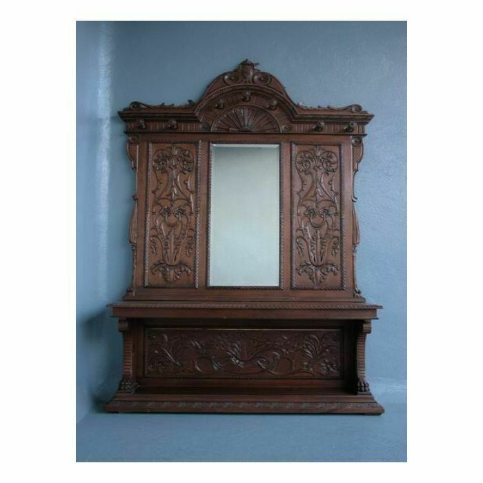 Renaissance Style Walnut Coat Rack 1900 photo for sale