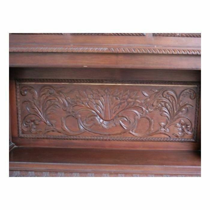photo vintage Renaissance Style Walnut Coat Rack 1900
