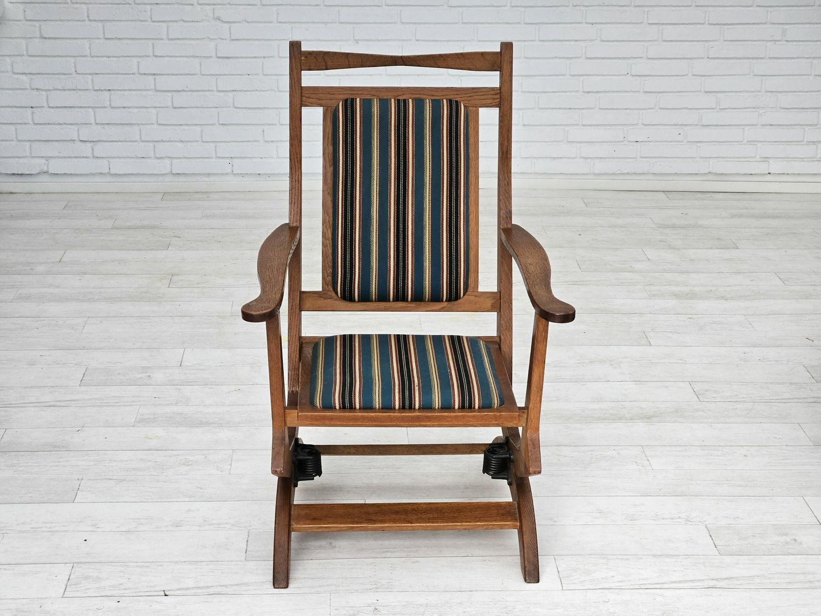 1950 60s, Danish Highback Rocking Chair In Original Very Good Condition. photo for sale