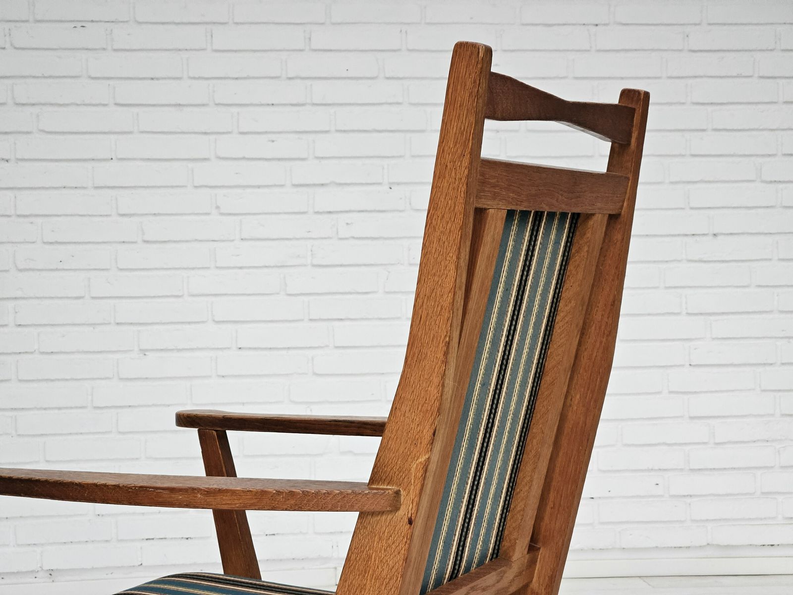 1290.0 1950 60s, Danish Highback Rocking Chair In Original Very Good Condition. photo