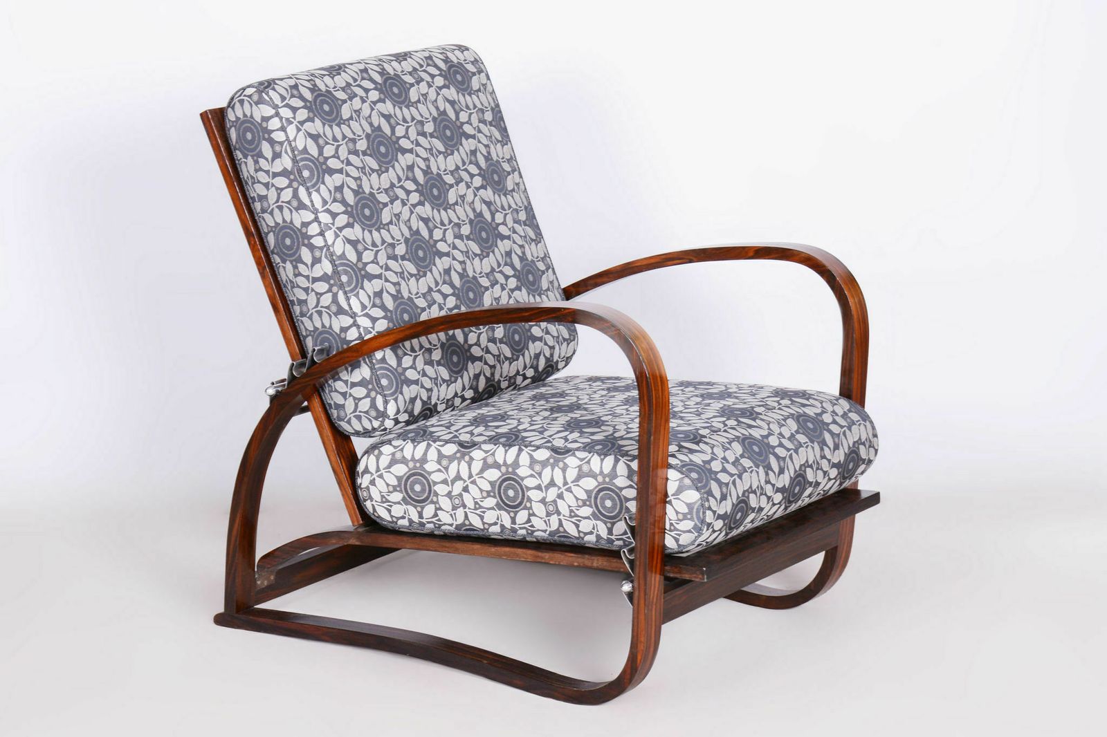 Reclining Art Deco Armchair, Made By Jindřich Halabala, Up Závody, Czech, 1920s