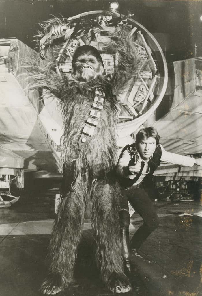 Star Wars, Chewbacca And Luke, Sience Fiction Film Still, 1977
