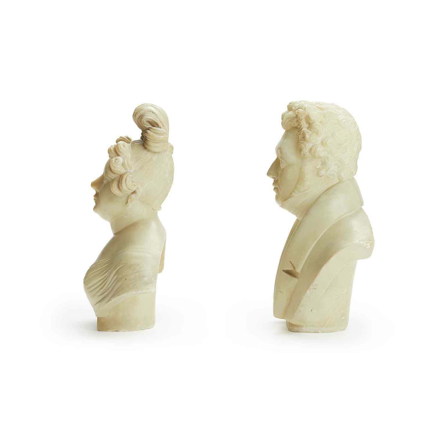 Giuseppe Benassai Pair Of Busts 1834 Livorno photo Art
