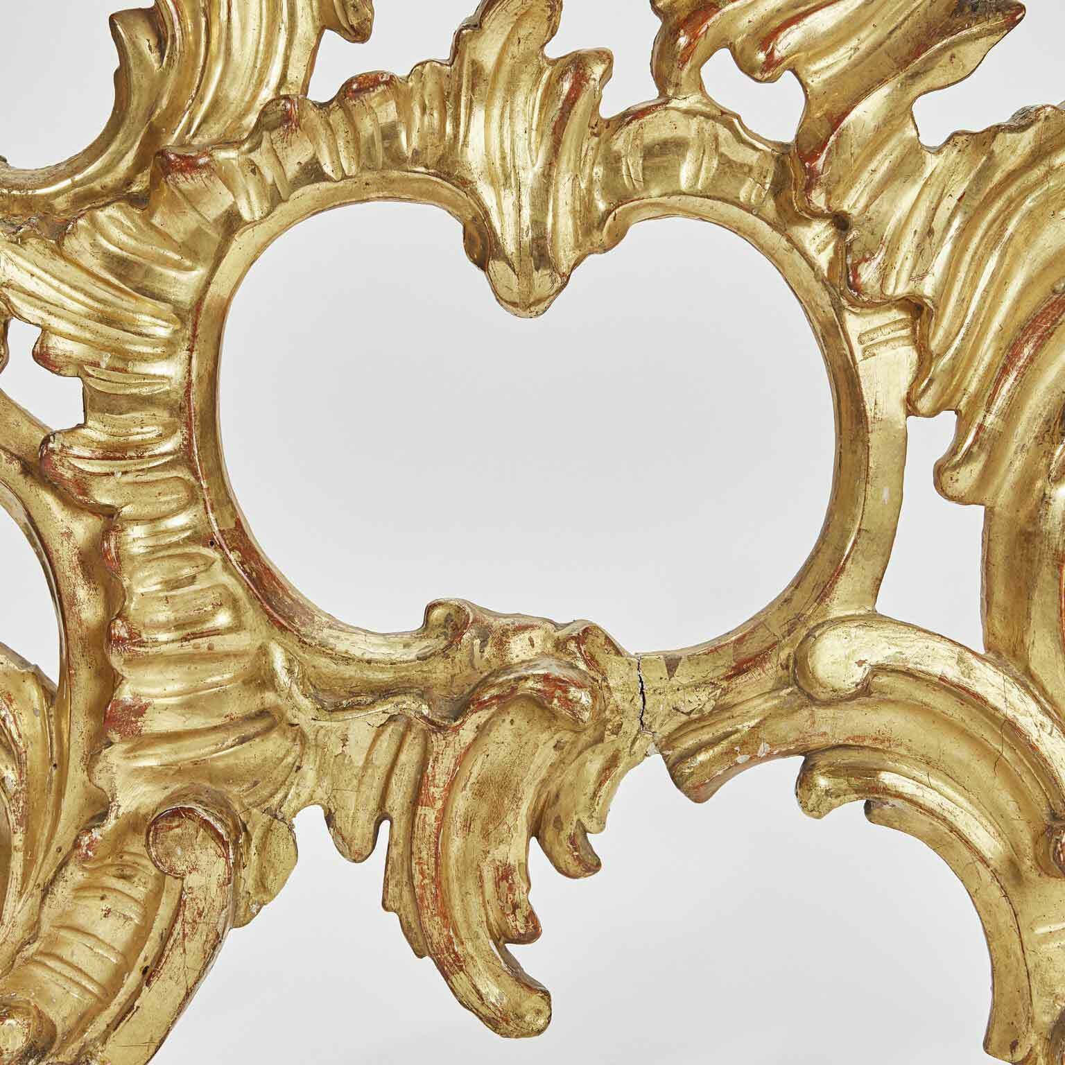 Pair Of Louis XV Gilded Friezes 1700 Volute Carving Ex Cimase Mirror photo Art