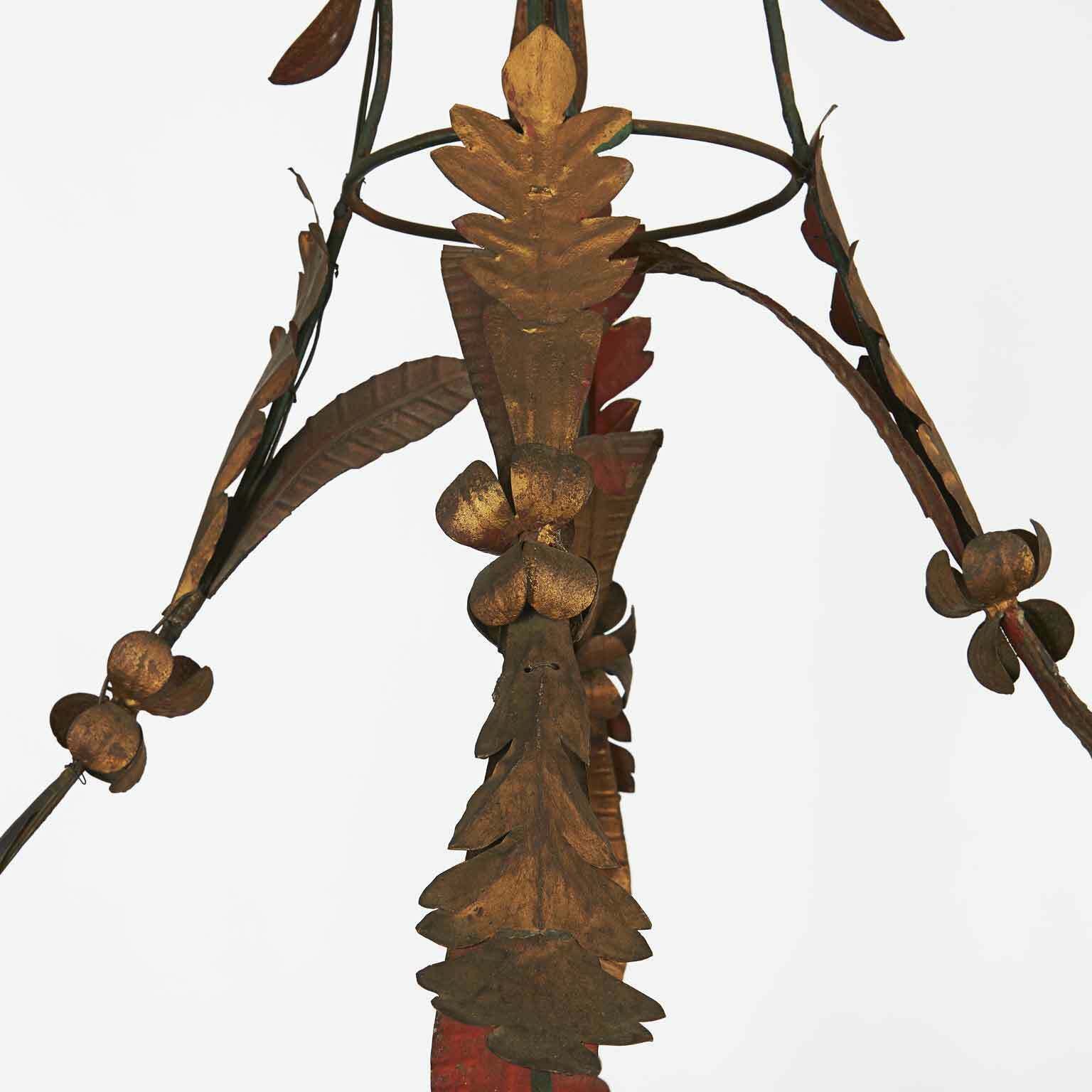 Large Green Iron Lantern, Italian Artefact From 1700 photo buy