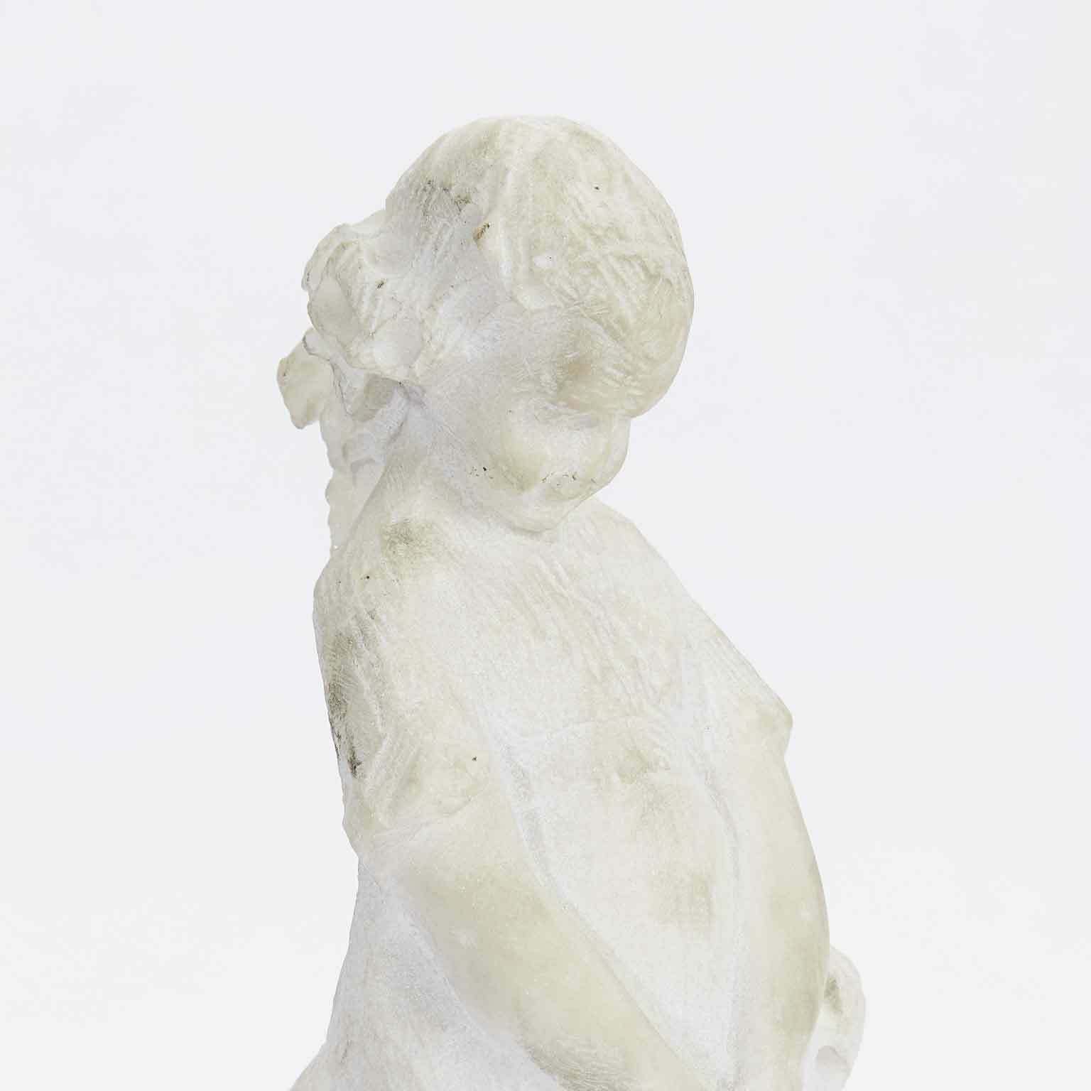 Take Attilio Sculpture Of A Little Girl In Marble photo 2589.0