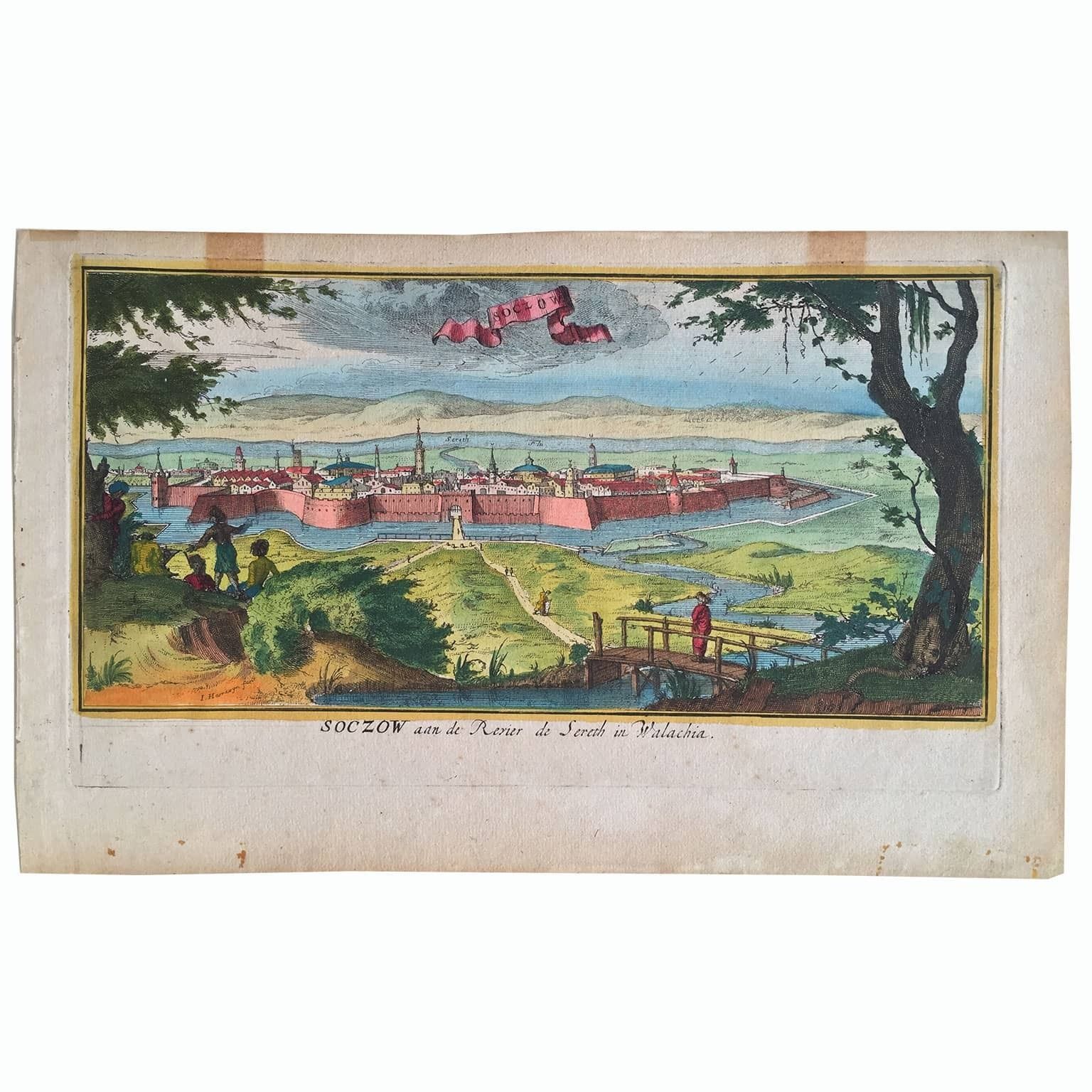 View Of Soczow, 1600s, Antique
