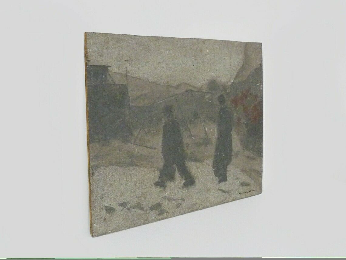 Sand Painting Untitled By Michel Fabre, Contemporary Artist photo furniture