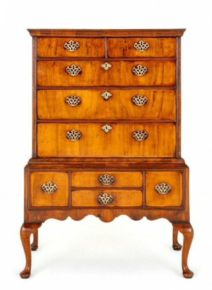 Georgian Chest On Stand Cabinet Antique Walnut photo buy