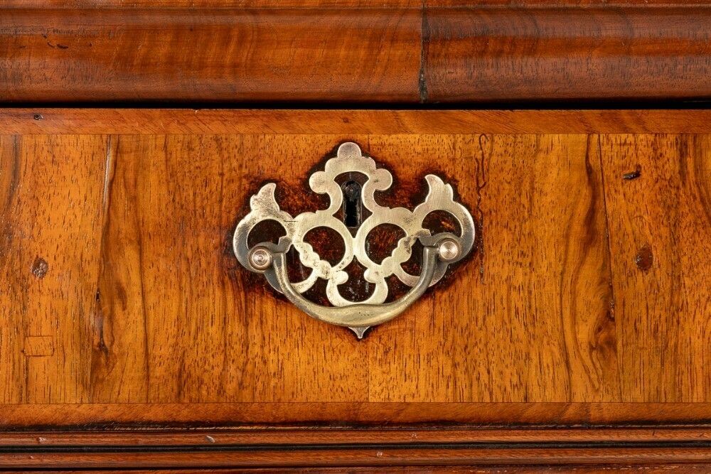 Georgian Chest On Stand Cabinet Antique Walnut photo vintage