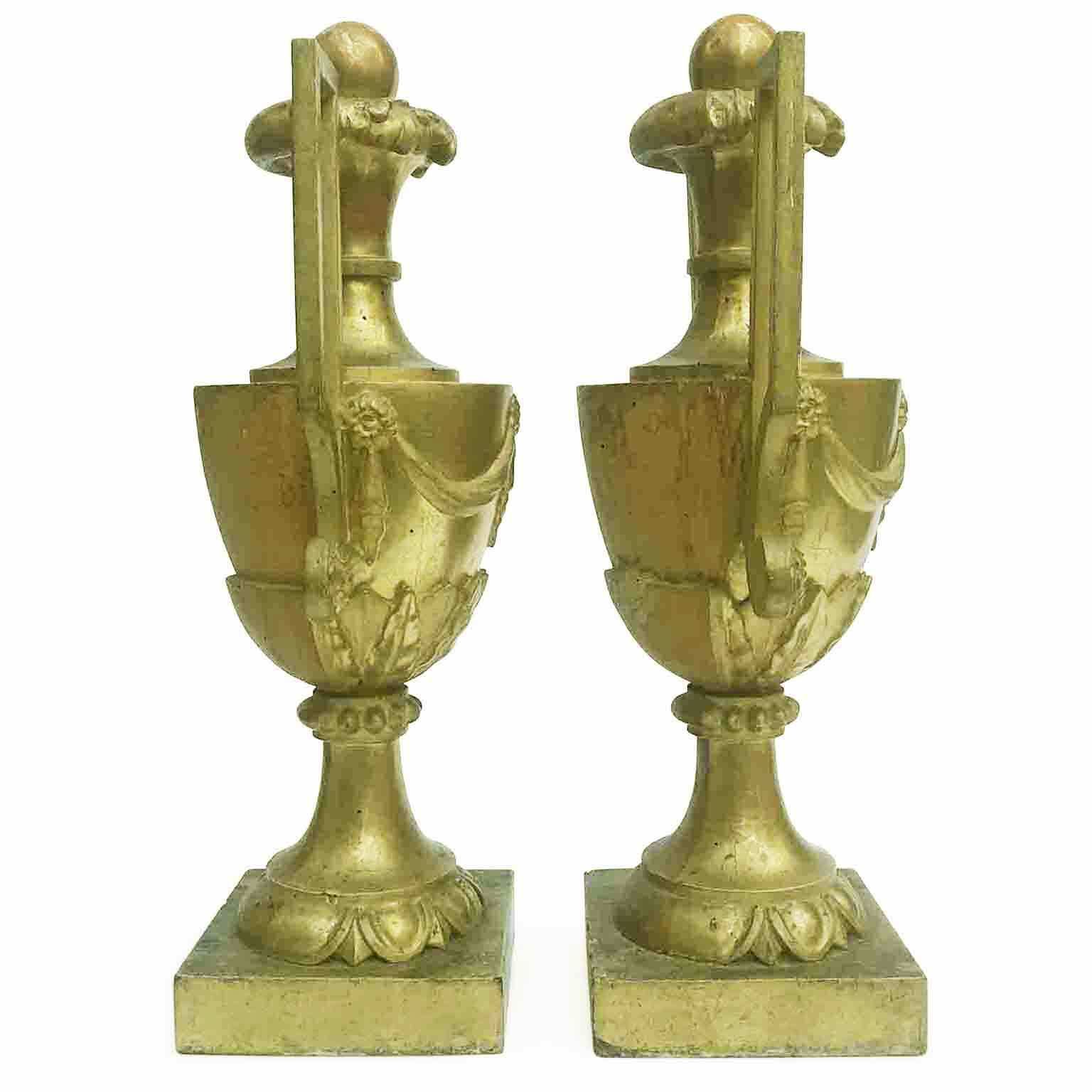 Pair Of Large Empire Vases With Golden Handles photo 4659.0