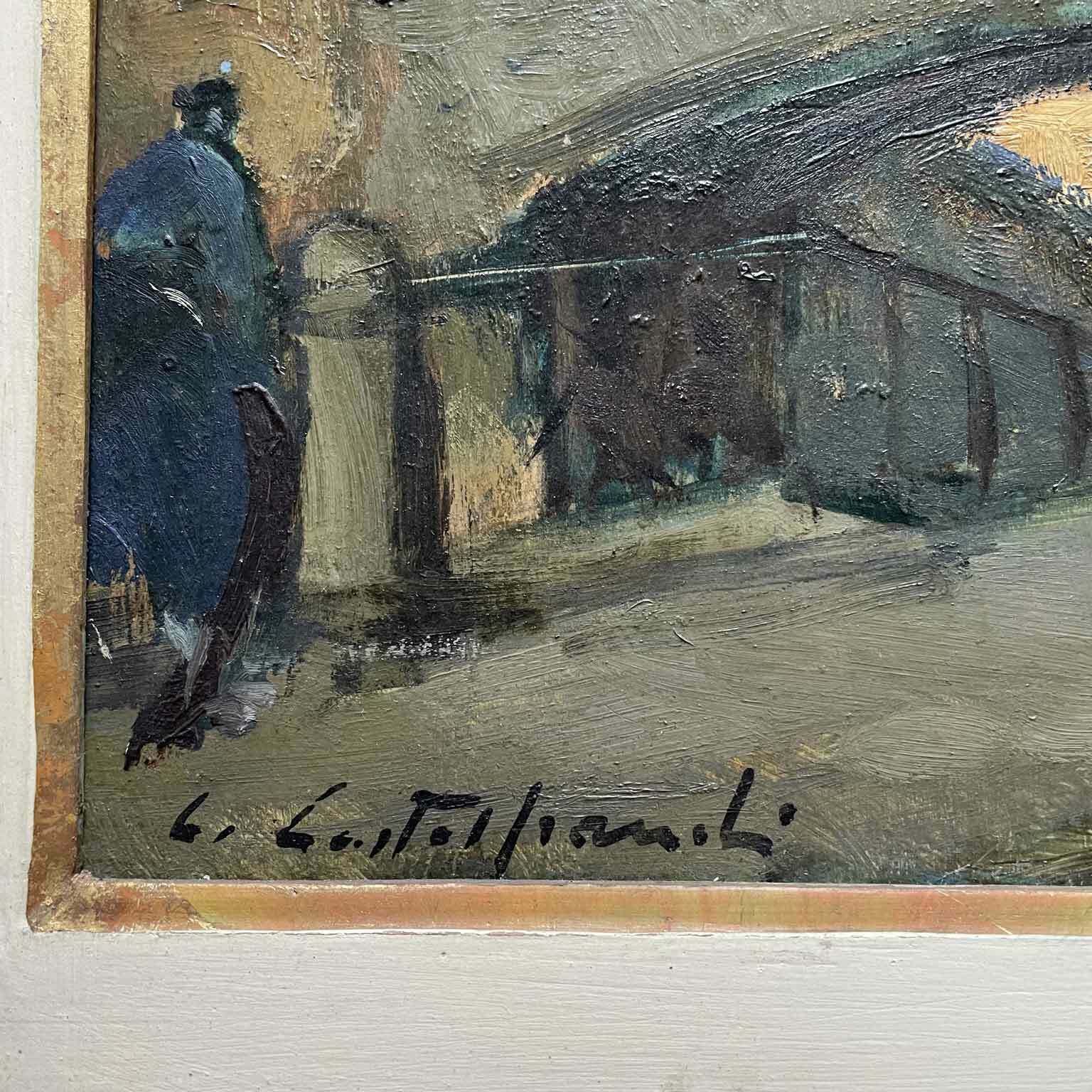 Cirano Castelfranchi View Of The Naviglio Of Via San Damiano 1952 photo Art