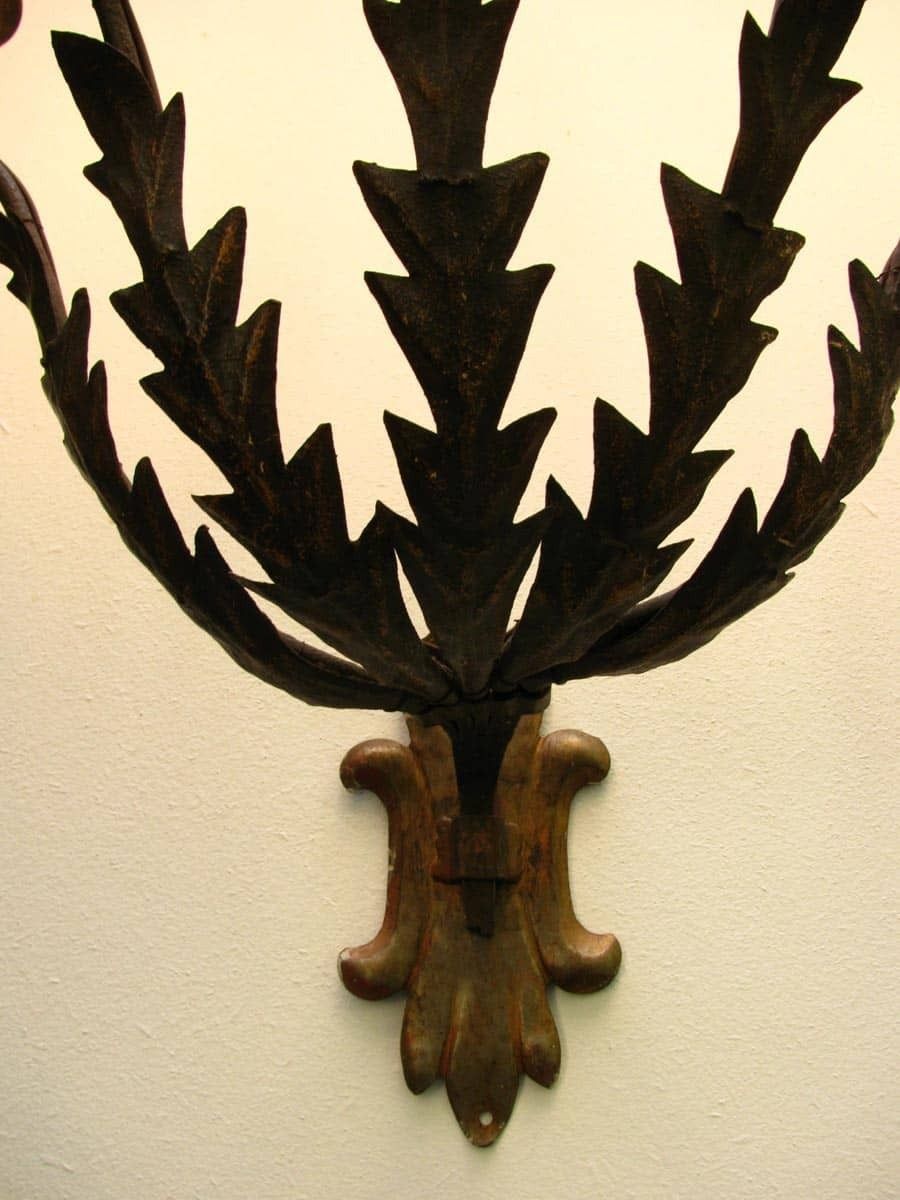 Pair Of Forged Iron Appliques, 1800s photo Home Decor
