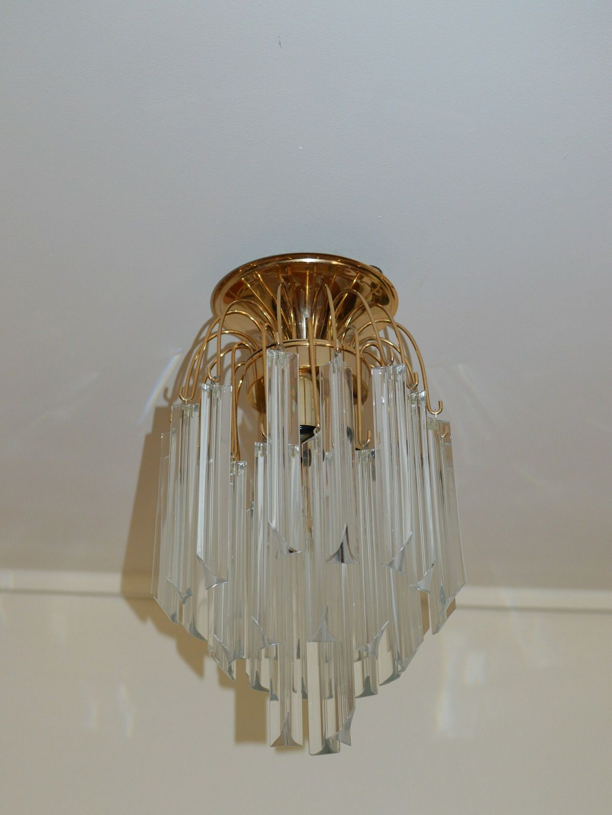 Murano Vintage Chandelier Mid Century Crystal. Venini Era 1960/70 48 Glass