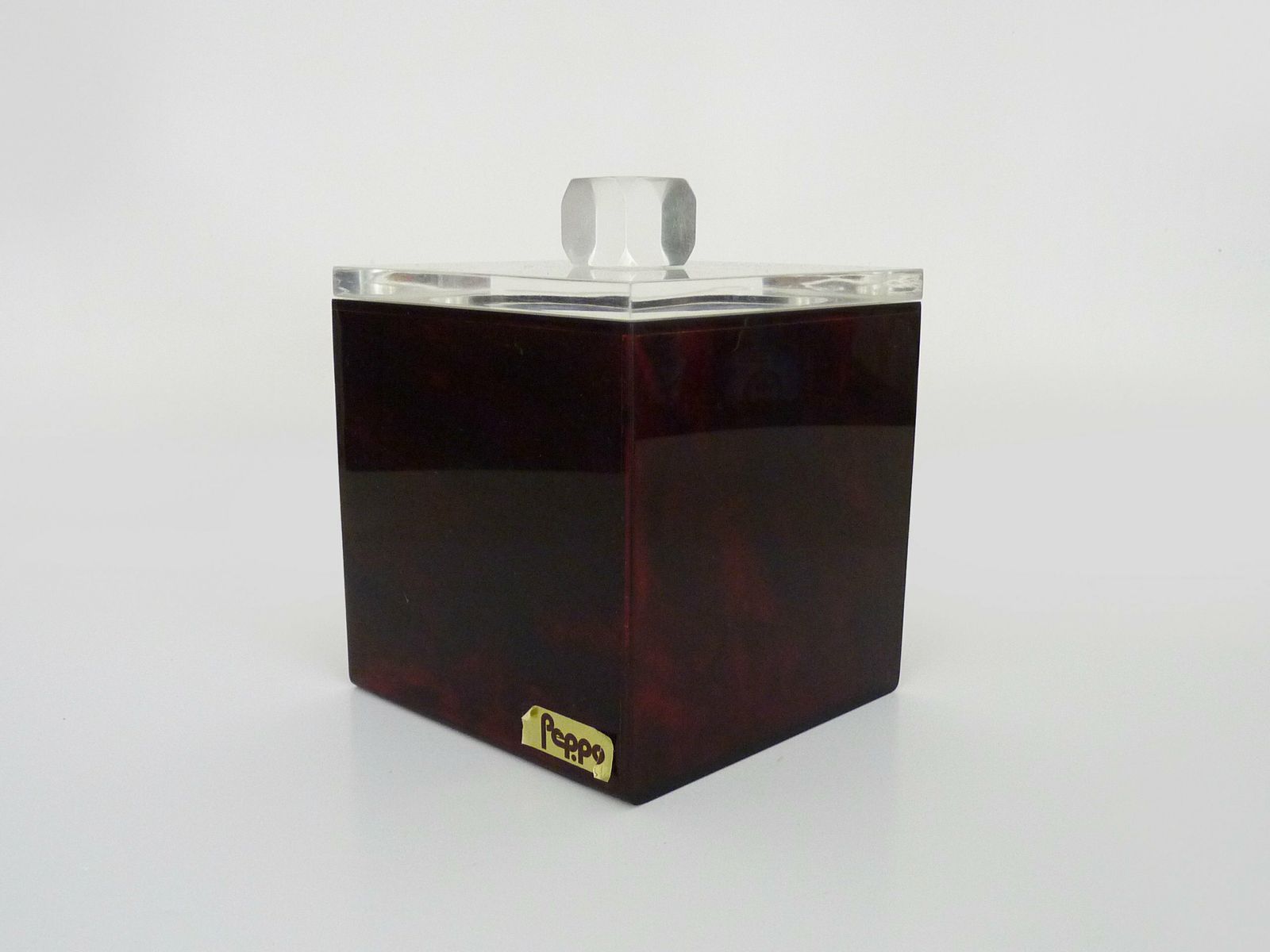 Vintage Peppo Ice Bucket In Plexiglass Italy 1970