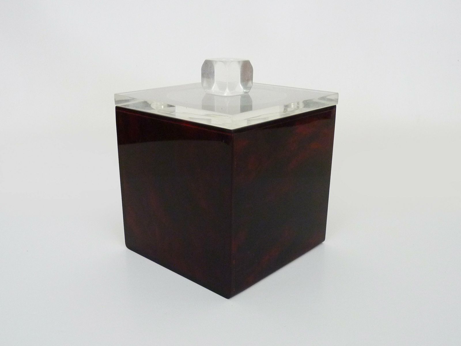 Vintage Peppo Ice Bucket In Plexiglass Italy 1970 photo vinterior
