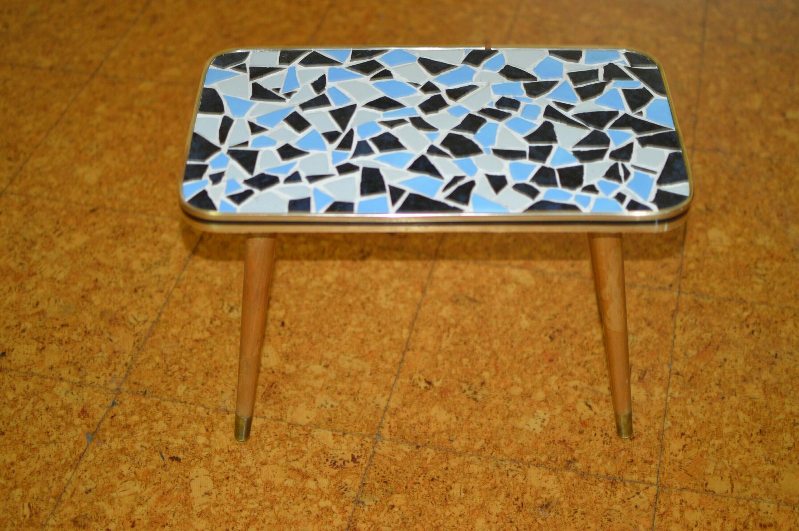 photo furniture Vintage 50s Mid Century Nordic Modernist Rockabilly Mosaic Plant Stand