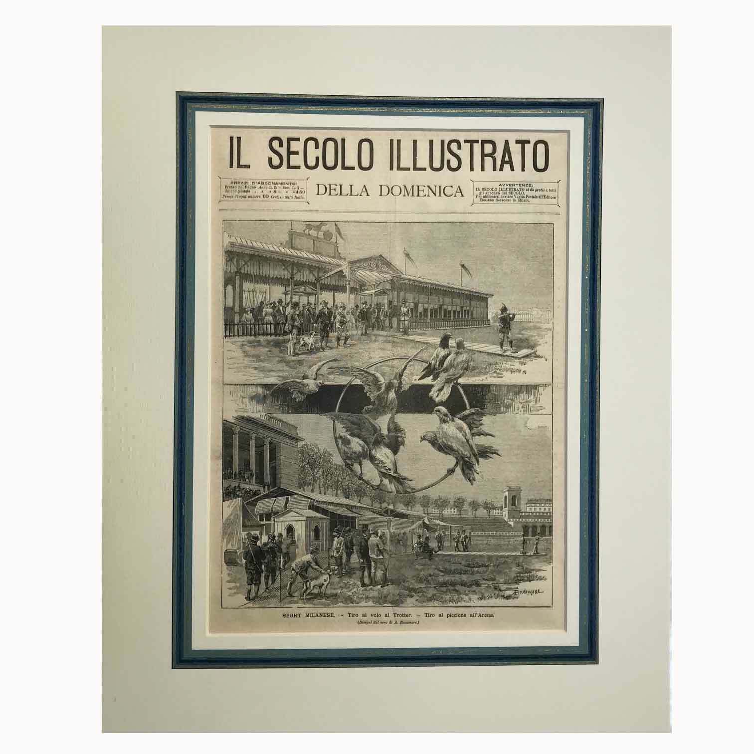 Antique Print On Skeet Shooting And Pigeon Shooting From 1893 photo furniture