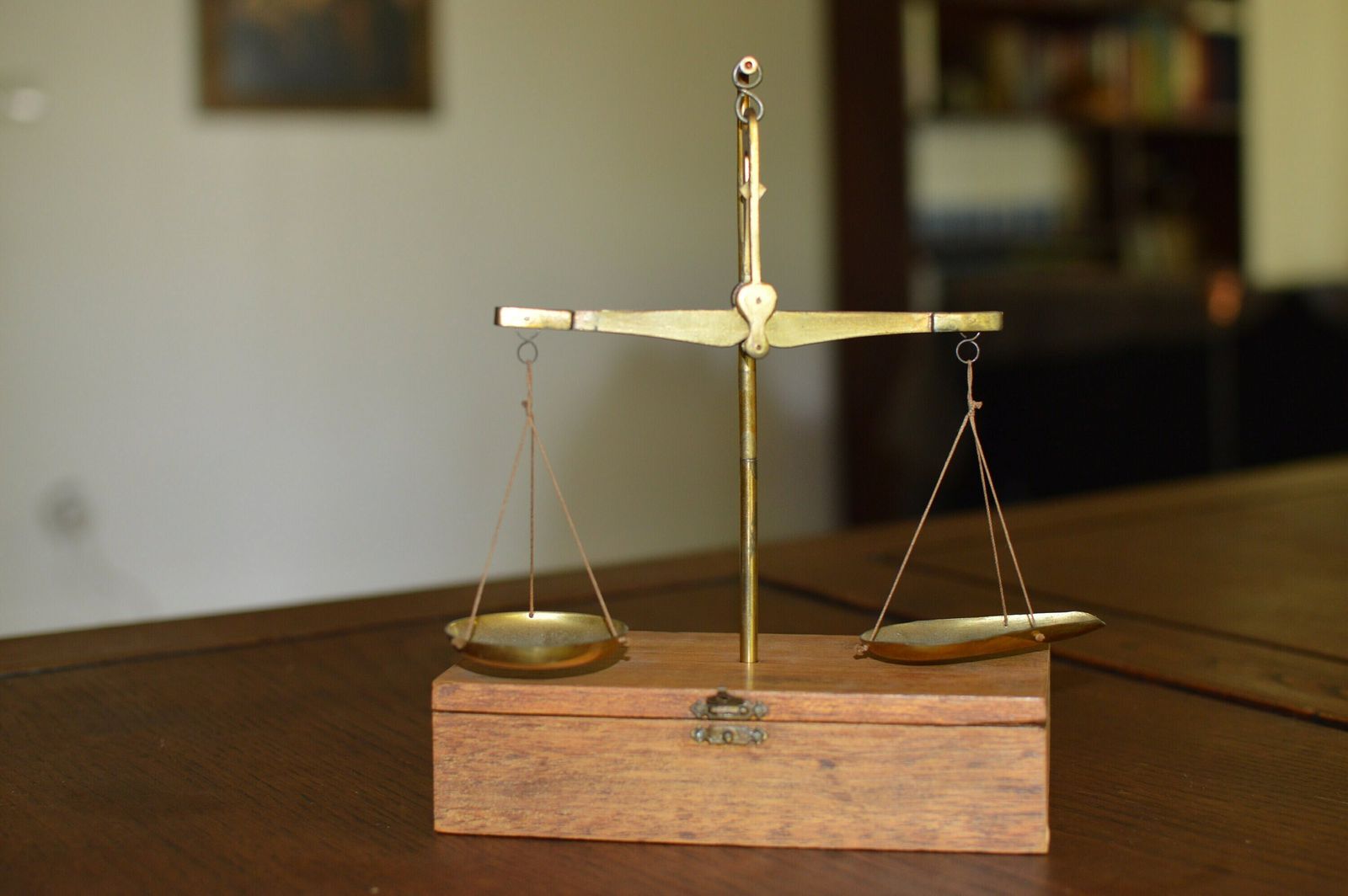 Old Scale For Weighing Gunpowder. Complete With All Weights photo Home Decor
