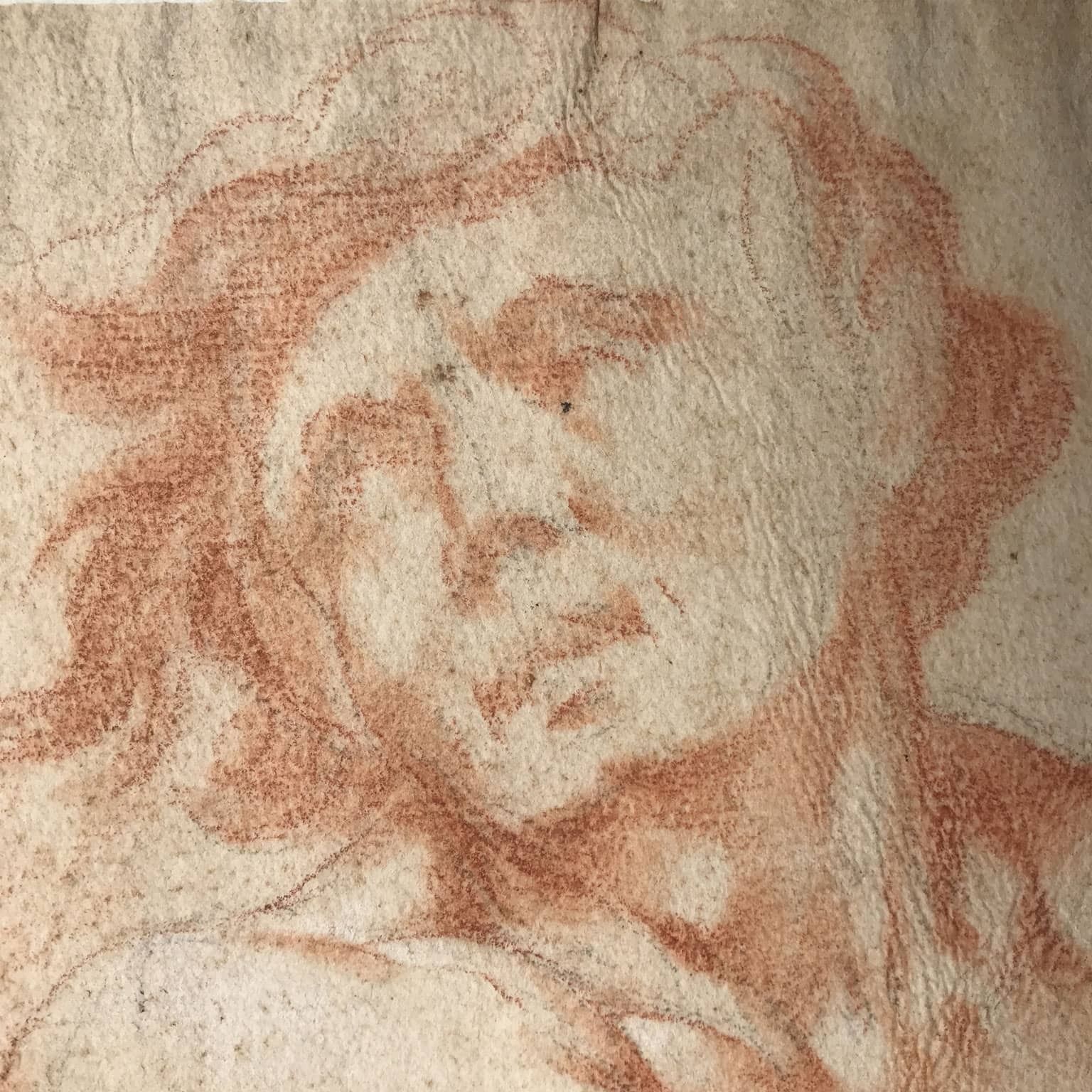 Art Pair Of Sanguine Drawings With Nude Studies photo