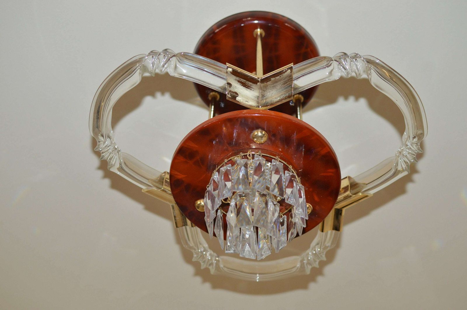 Vintage Lamp Crystal Glass Skyscraper Chandelier Italy Sciolari Era