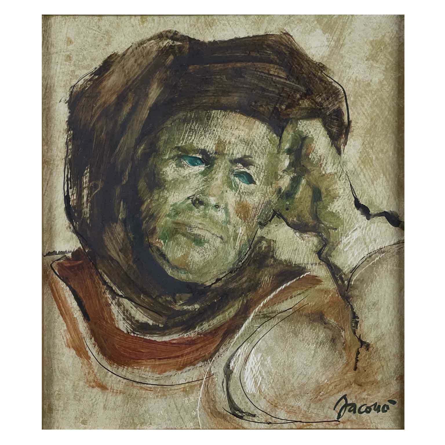 Carlo Jacono Ritratto Di Guerriero 1970 Circa