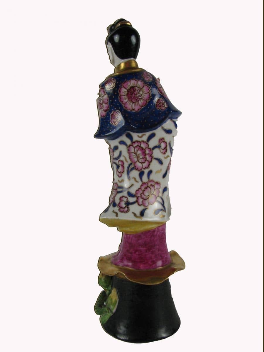 Figure Of An Oriental Woman In Polychrome Porcelain photo furniture