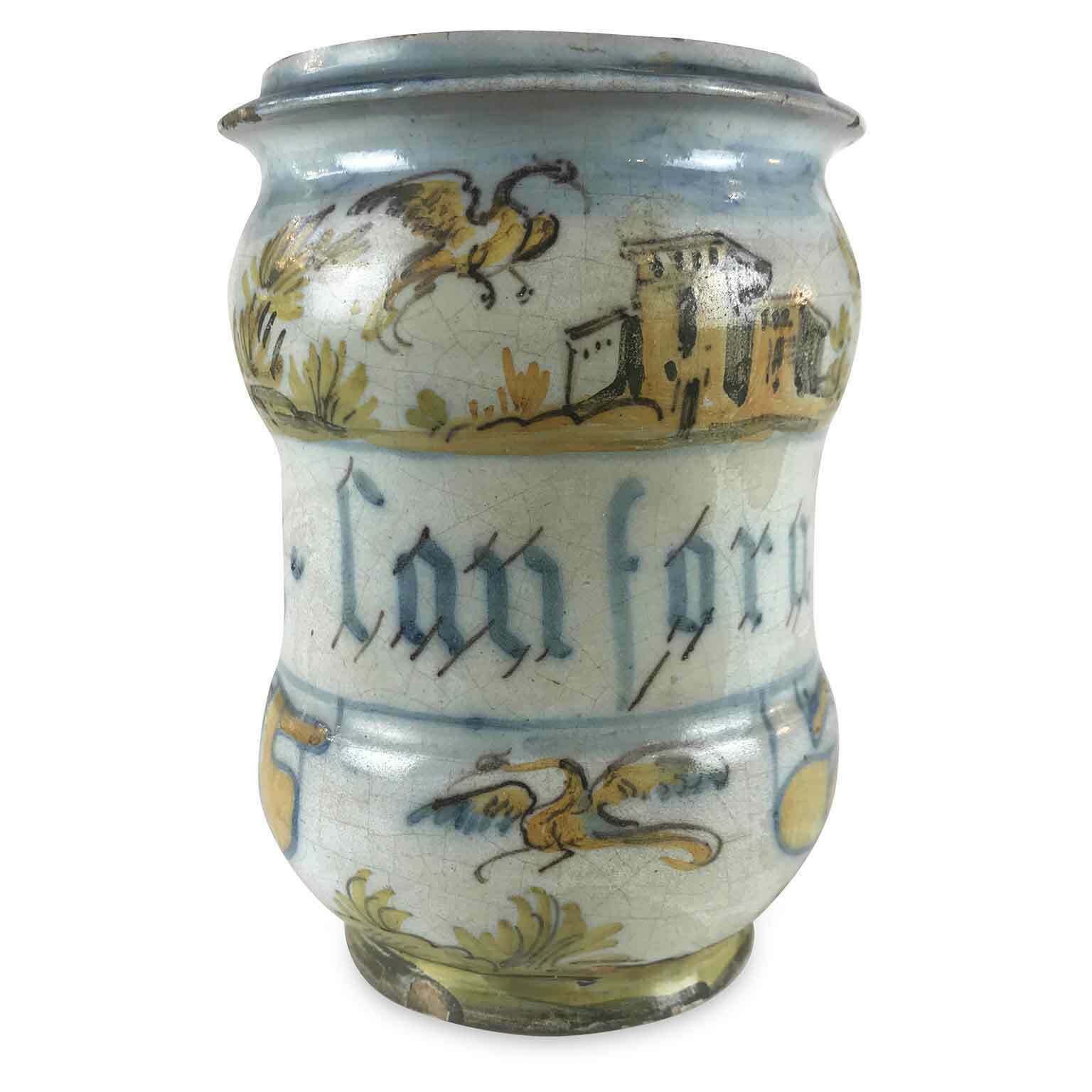 Rocchetto Albarello In Majolica Giacomo Boselli