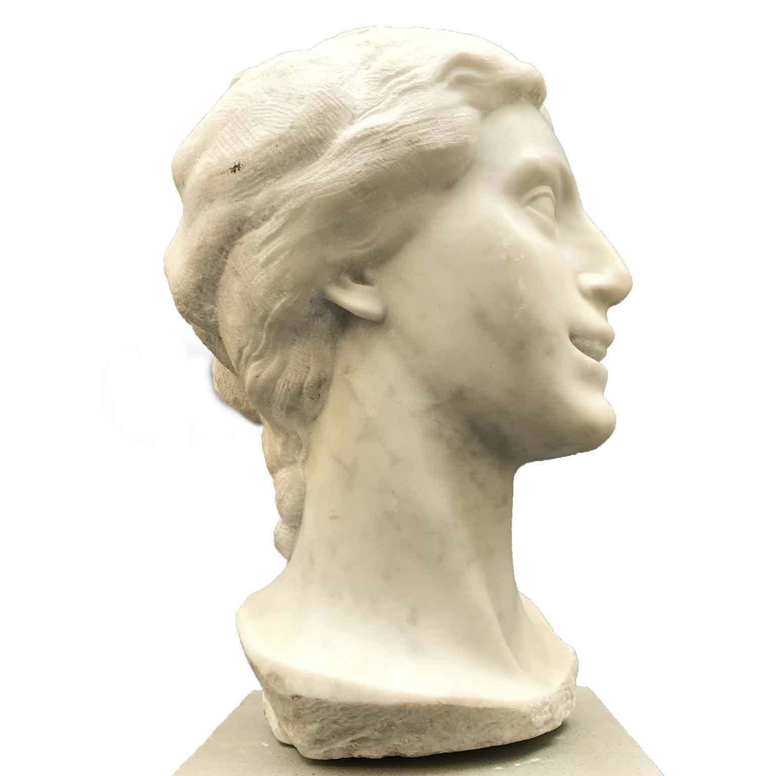 Aurelio Bossi Bust Of A Woman In White Marble photo buy