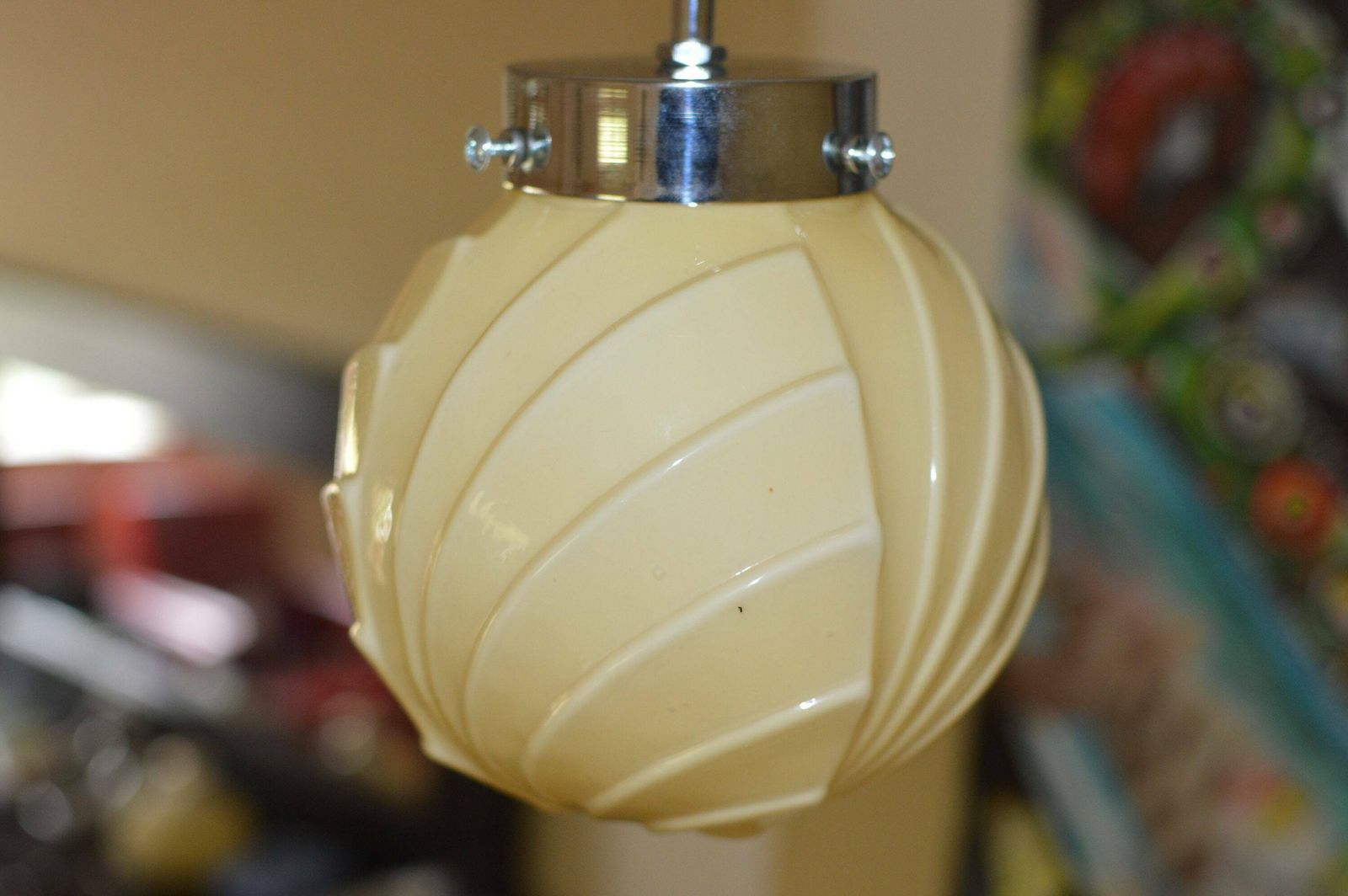 Art Deco Bauhaus Suspension Lamp 1920/30. Opaline Glass photo buy