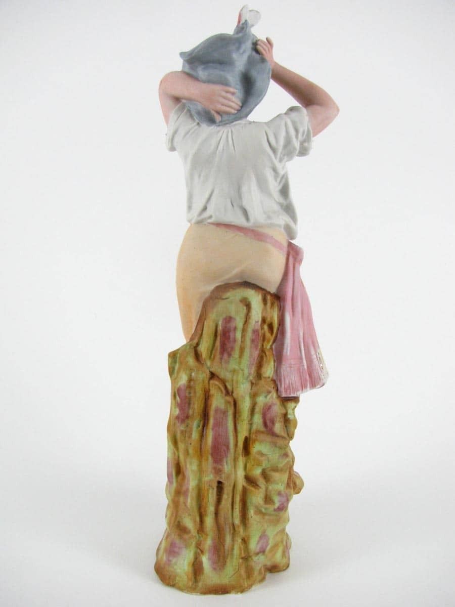 Pair Of Antique Biscuit Porcelain Sculptures photo for sale