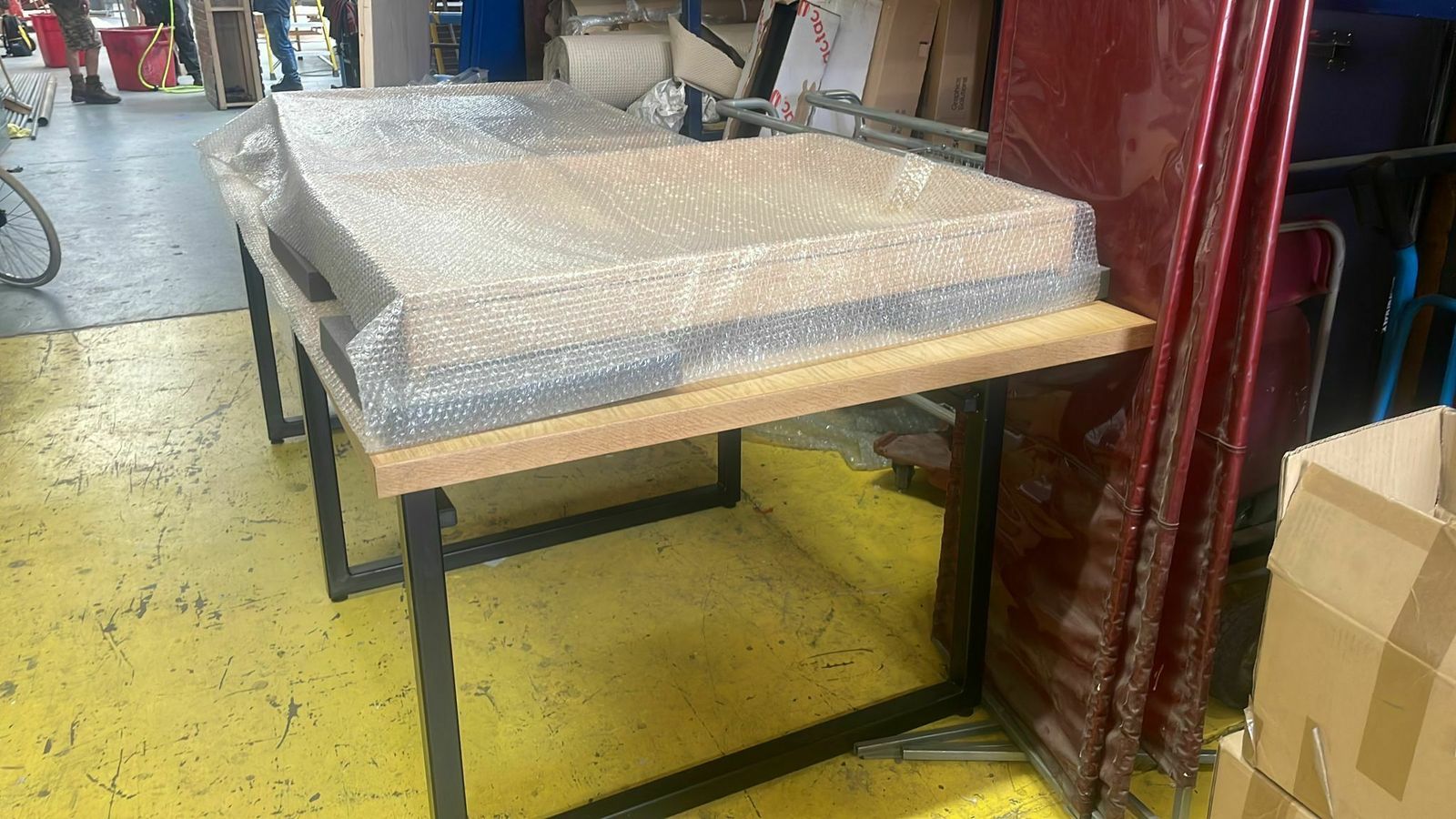 Brand New Large Wooden Table With Metal Frame photo for sale