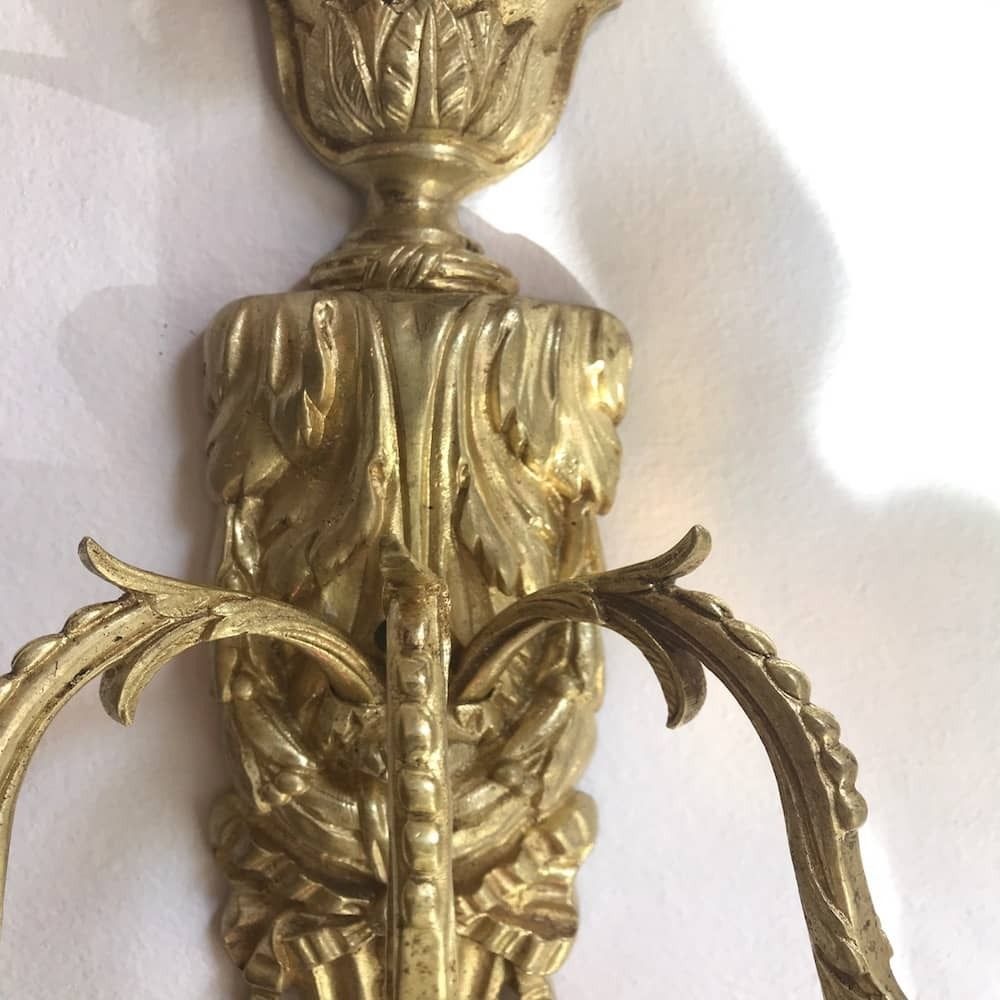 Pair Of Louis XVI Appliques In Gilt Bronze photo buy