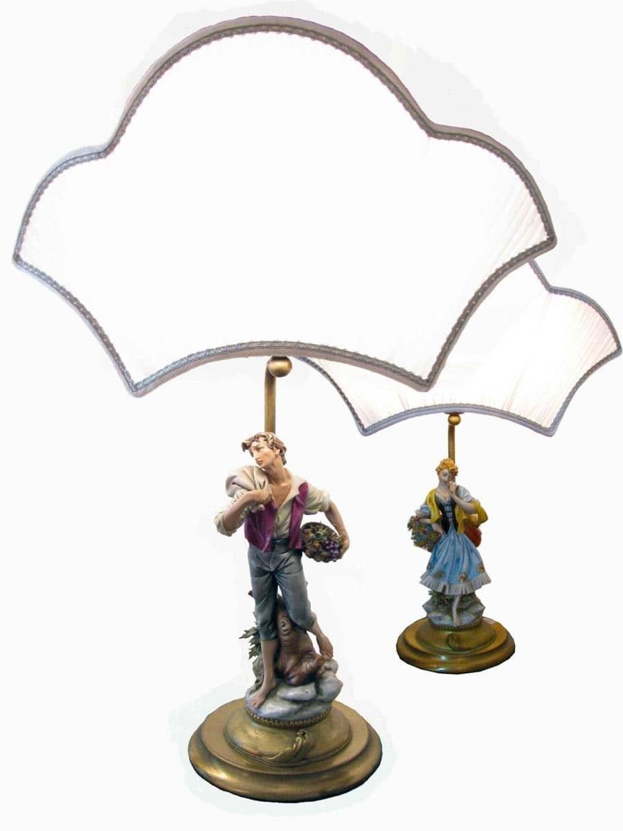 Pair Of Porcelain Lamps G. Pellati