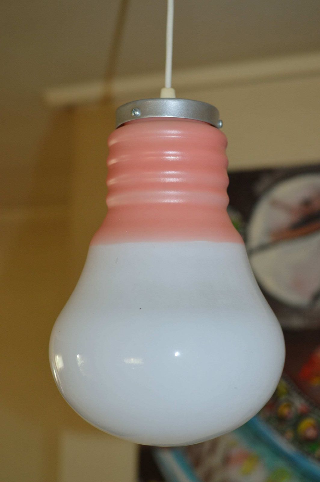 Vintage Lamp Space Age Midcentury Pop Opaline Glass photo furniture