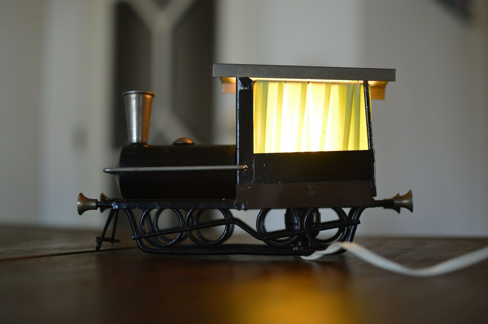 photo for sale Vintage Table Locomotive Lamp. Lamp Train Vintage Pop Lamp