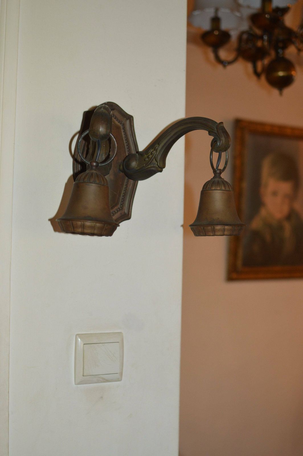 Gilt Ole Lamp | Mid Century Gilded Metal Wall Lamp Vintage photo buy