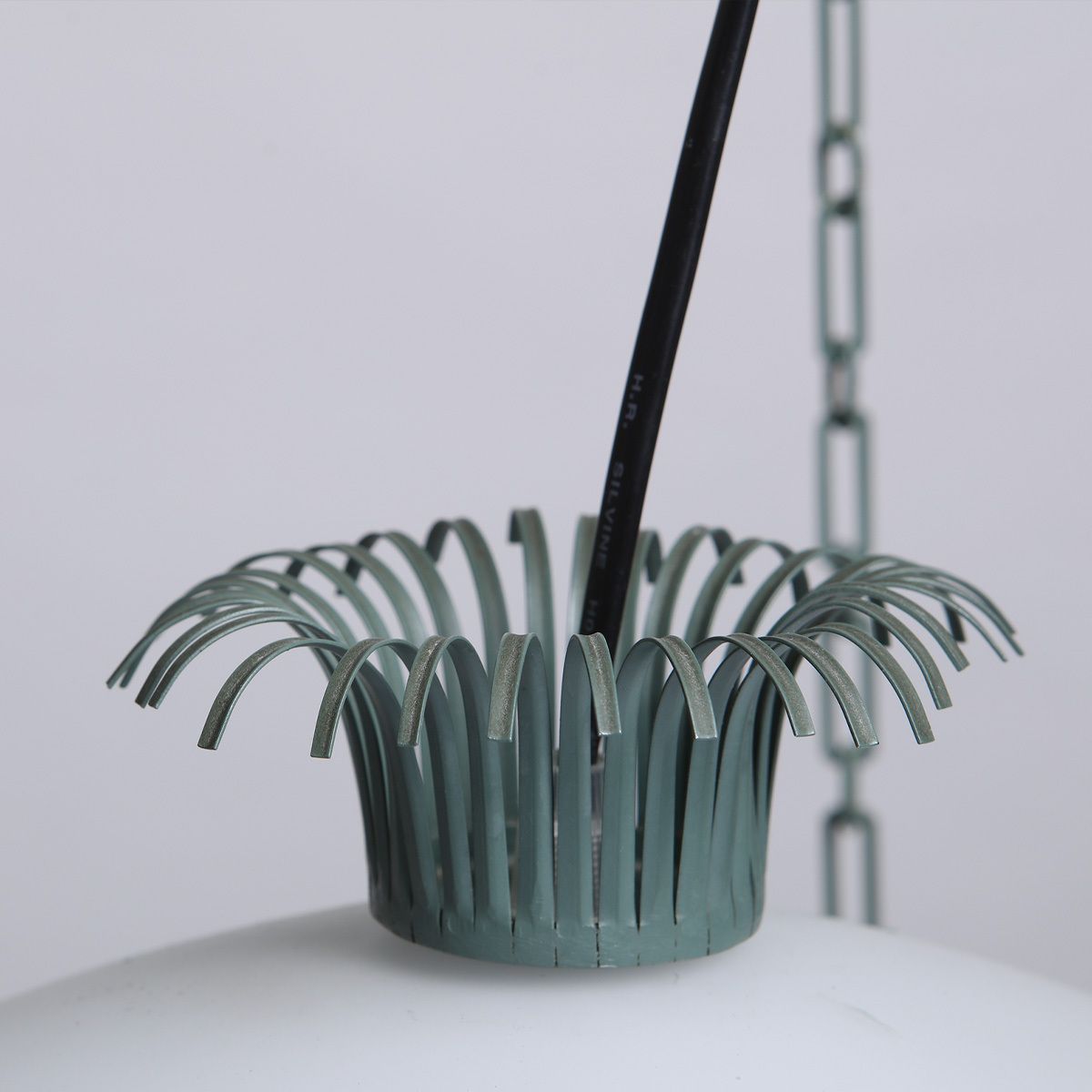 Erik Gunnar Asplund 'Parachute' Ceiling Lamp In Glass And Steel, 1950s photo furniture