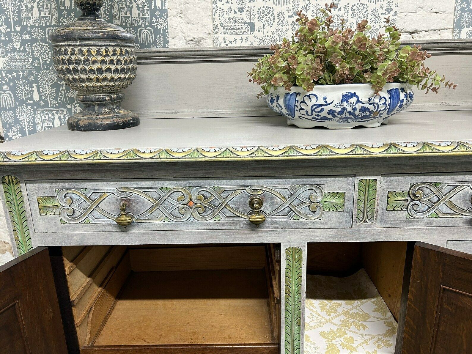 Antique Indian Sideboard, 1920s photo buy