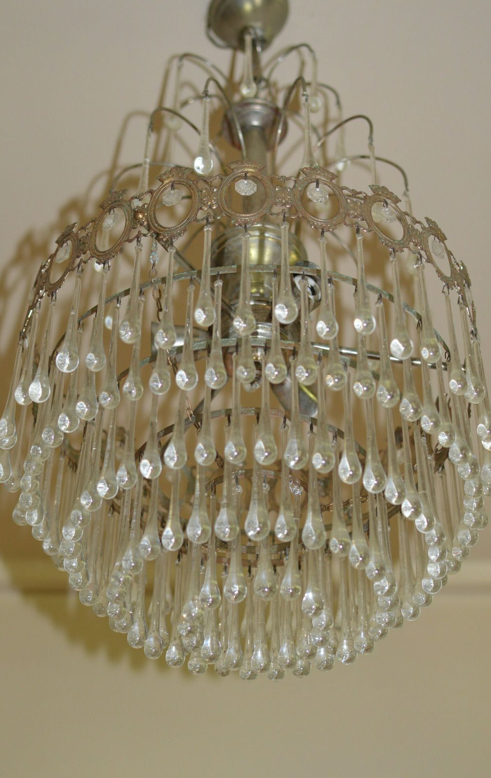 photo furniture Venini Tear Drops Crystal Glass Chandelier 7 Tiers