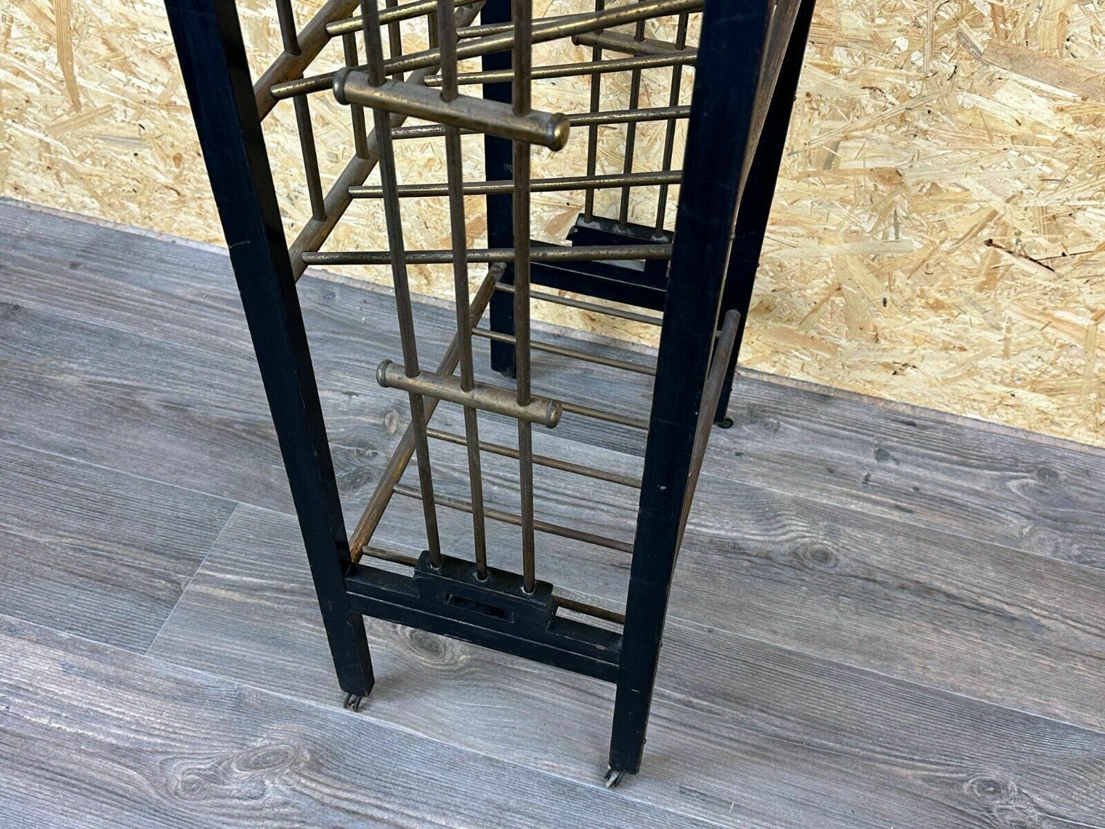 photo for sale Magazine Rack From Wiener Werkstätte Austria Made Of Mahogany & Brass Around 1900