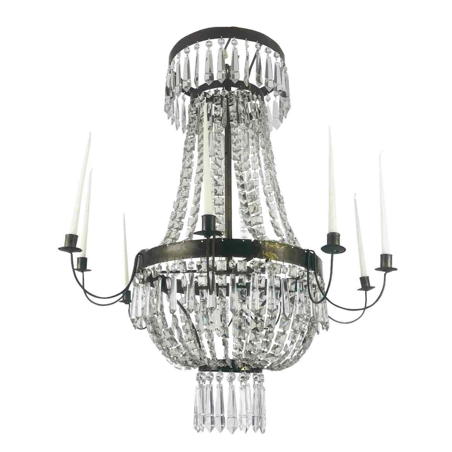photo furniture Empire Style Brass And Crystal Hot Air Balloon Chandelier