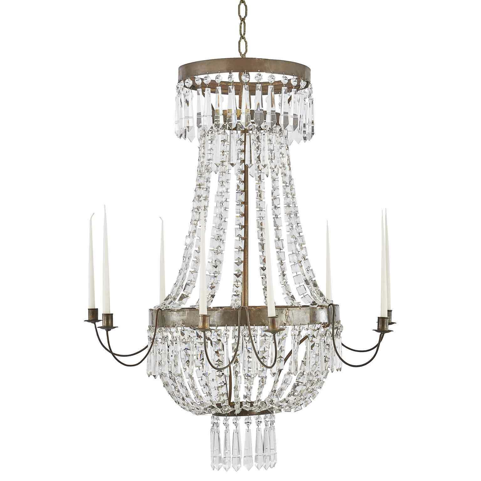 Lighting Empire Style Brass And Crystal Hot Air Balloon Chandelier photo