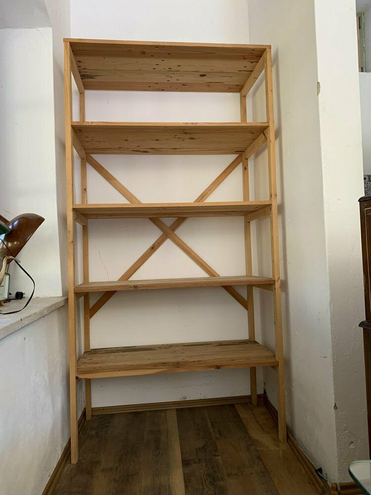 Bookcase In Pine Wood, Hungary, 1980s