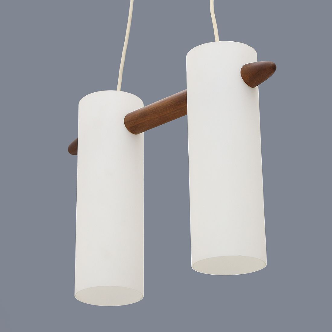 photo furniture Opaline Glass And Teak Chandelier By Uno & östen Kristiansson For Luxus, 1960s