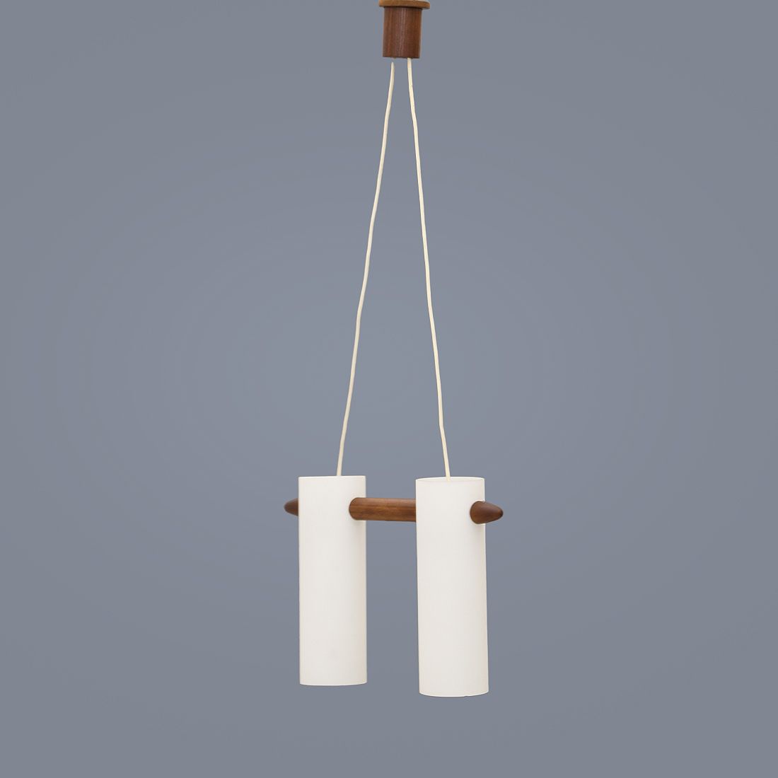 Opaline Glass And Teak Chandelier By Uno & östen Kristiansson For Luxus, 1960s photo furniture