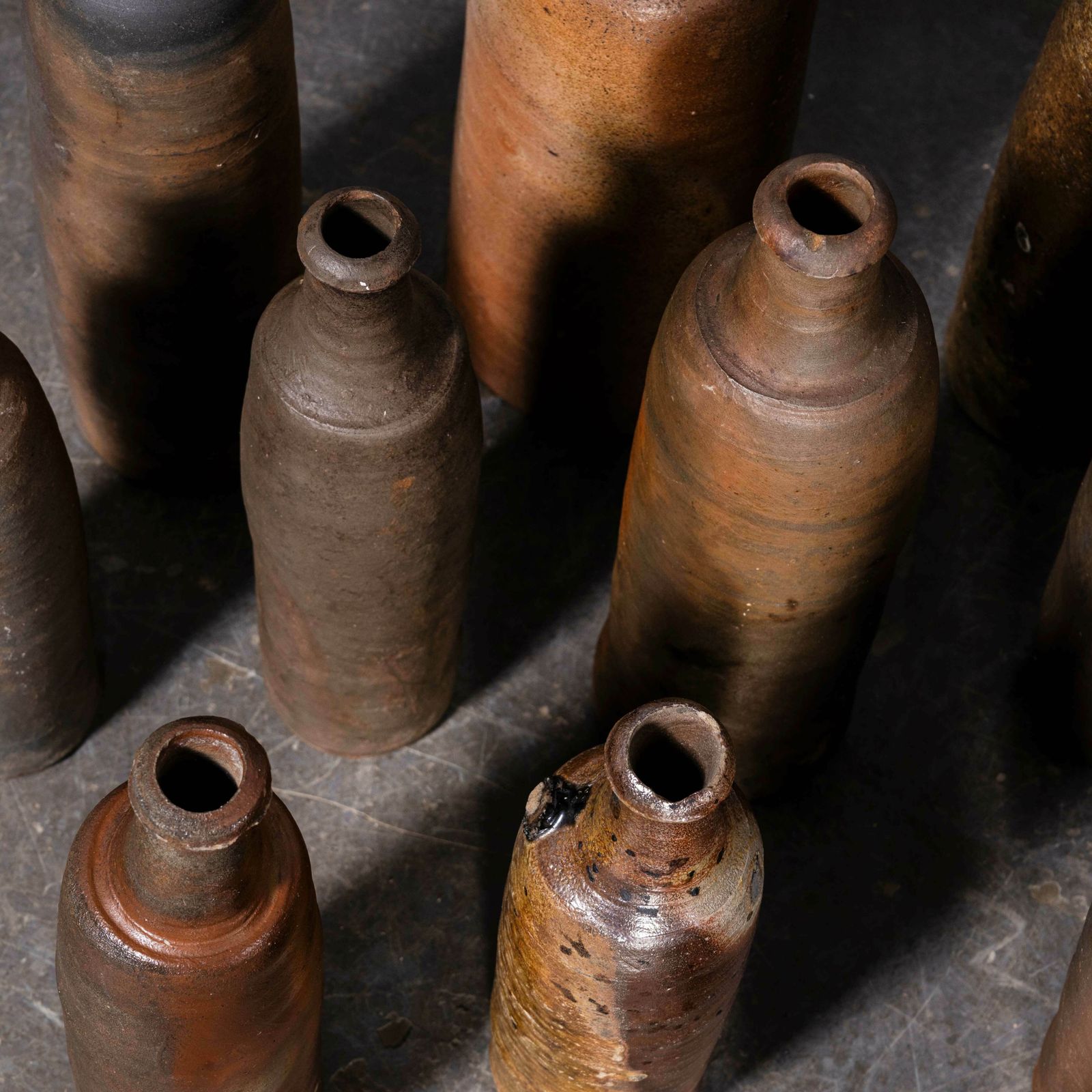 19th Century French Stoneware Bottles photo for sale