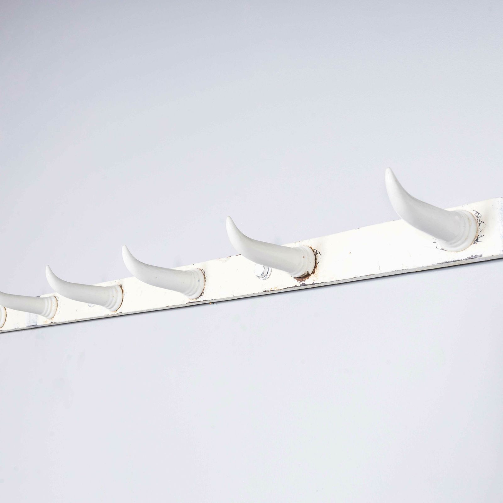 19th Century French Original Cast Iron Butchers Hooks – Long Hook Rack photo 582.0