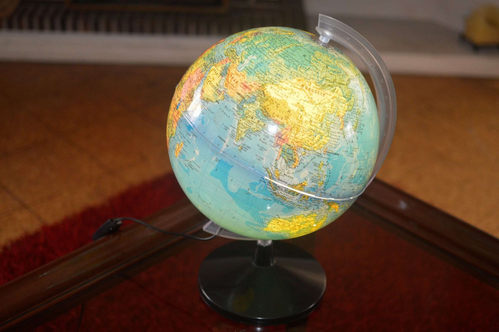 Globe Lamp World Map Night Lamp Earth Italy Plastic World Globe With Lighting Desk Decor Bedroom Nightside Table Lamp Teenager Room Decor