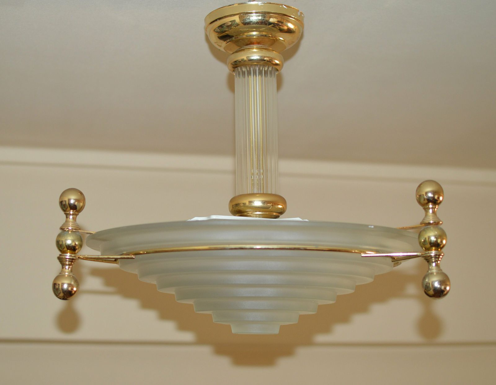 Vintage Lamp Crystal Glass Skyscraper Chandelier Italy Sciolari Era